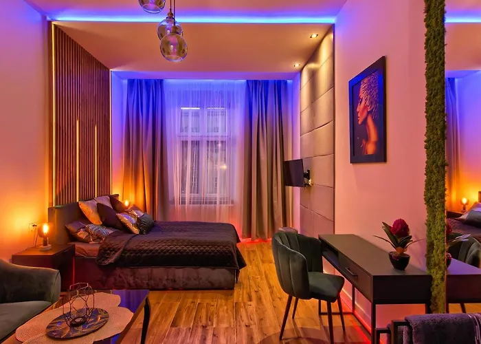 Czarny Z Jacuzzi Apartament